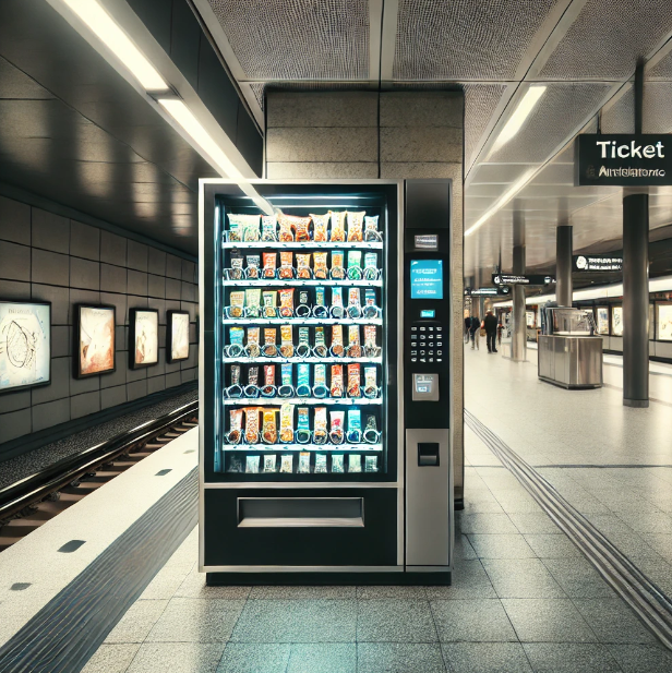 Distributeur automatique de produits snacks et boissons dans les stations métros à Marseille – Installation et gestion professionnelle